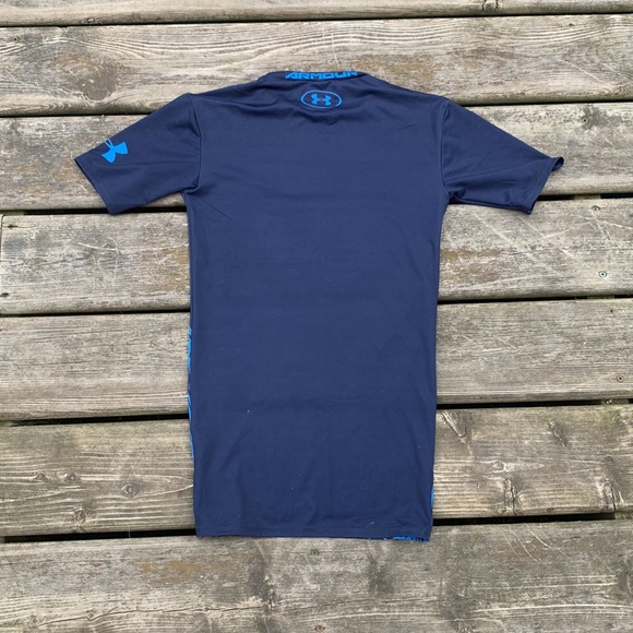 Under Armour Men's UA Beast Shark Compression Shirt, Midnight Navy - Picture 6 of 7